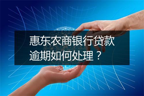 惠东农商银行贷款逾期如何处理？