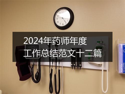 2024年药师年度工作总结范文十二篇