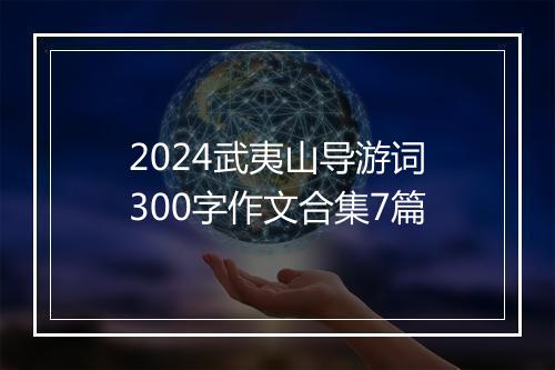 2024武夷山导游词300字作文合集7篇
