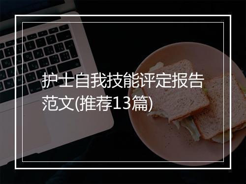 护士自我技能评定报告范文(推荐13篇)