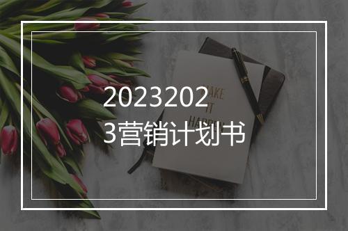 20232023营销计划书