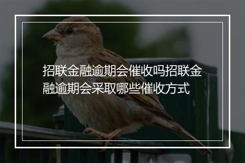 招联金融逾期会催收吗招联金融逾期会采取哪些催收方式