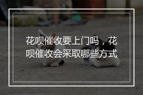 花呗催收要上门吗，花呗催收会采取哪些方式
