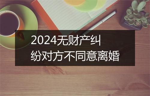2024无财产纠纷对方不同意离婚
