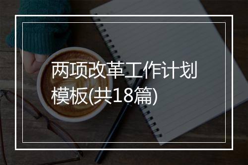 两项改革工作计划模板(共18篇)