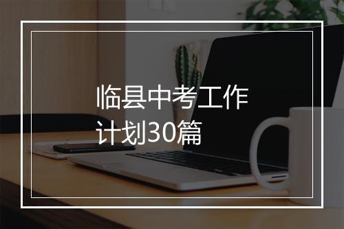 临县中考工作计划30篇