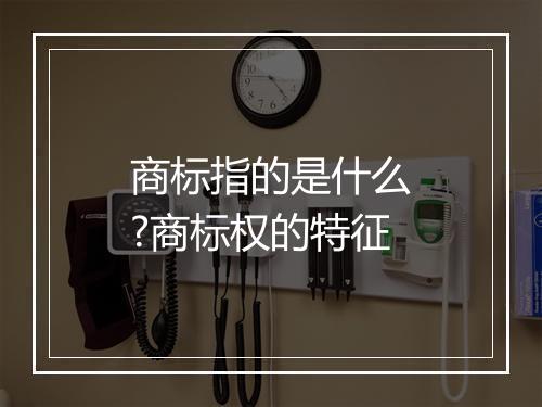 商标指的是什么?商标权的特征