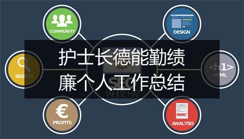 护士长德能勤绩廉个人工作总结