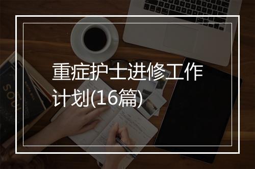 重症护士进修工作计划(16篇)