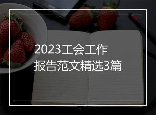 2023工会工作报告范文精选3篇