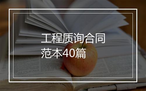 工程质询合同范本40篇