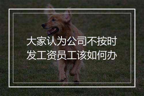 大家认为公司不按时发工资员工该如何办
