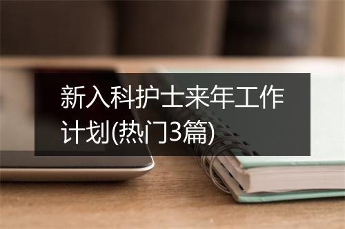 新入科护士来年工作计划(热门3篇)