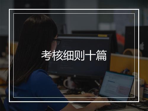 考核细则十篇