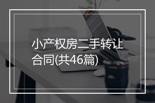 小产权房二手转让合同(共46篇)