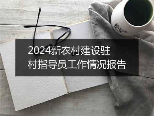 2024新农村建设驻村指导员工作情况报告