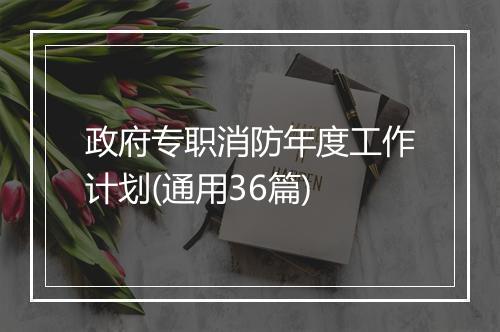 政府专职消防年度工作计划(通用36篇)