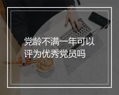 党龄不满一年可以评为优秀党员吗