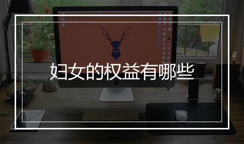 妇女的权益有哪些