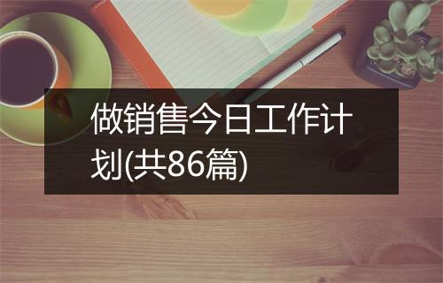 做销售今日工作计划(共86篇)