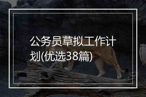 公务员草拟工作计划(优选38篇)
