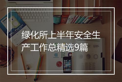 绿化所上半年安全生产工作总精选9篇