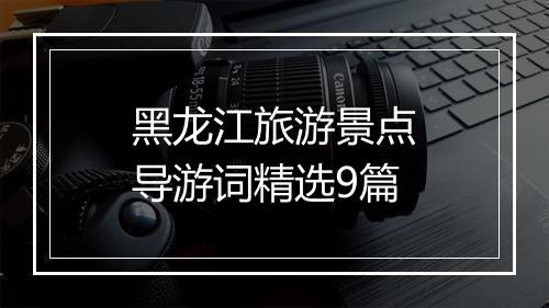 黑龙江旅游景点导游词精选9篇