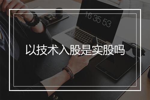 以技术入股是实股吗