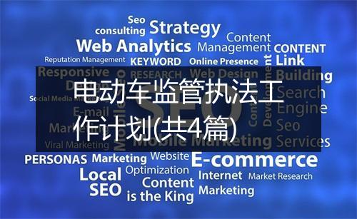电动车监管执法工作计划(共4篇)