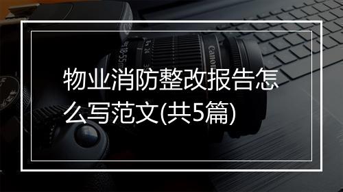 物业消防整改报告怎么写范文(共5篇)