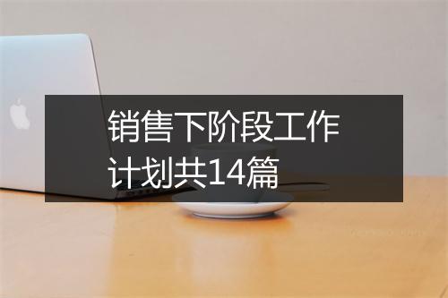 销售下阶段工作计划共14篇