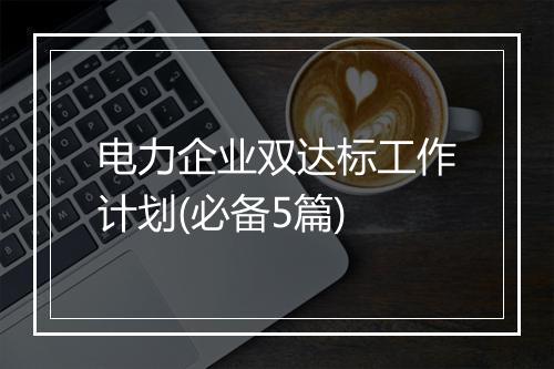 电力企业双达标工作计划(必备5篇)