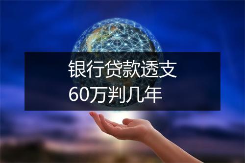 银行贷款透支60万判几年