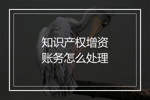 知识产权增资账务怎么处理