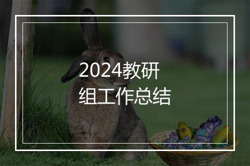 2024教研组工作总结