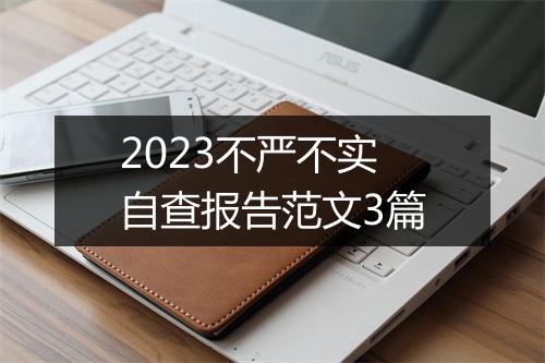 2023不严不实自查报告范文3篇