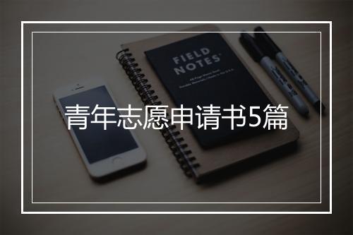 青年志愿申请书5篇