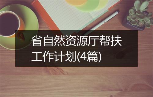 省自然资源厅帮扶工作计划(4篇)