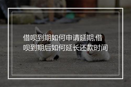 借呗到期如何申请延期,借呗到期后如何延长还款时间