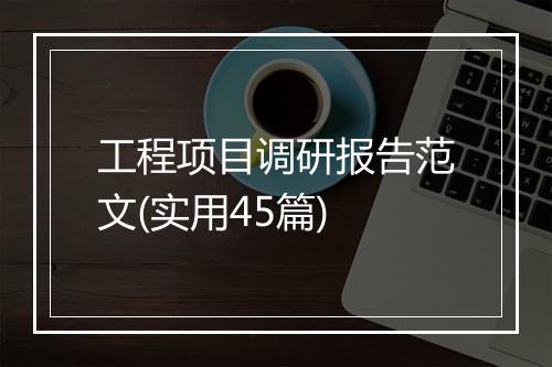 工程项目调研报告范文(实用45篇)
