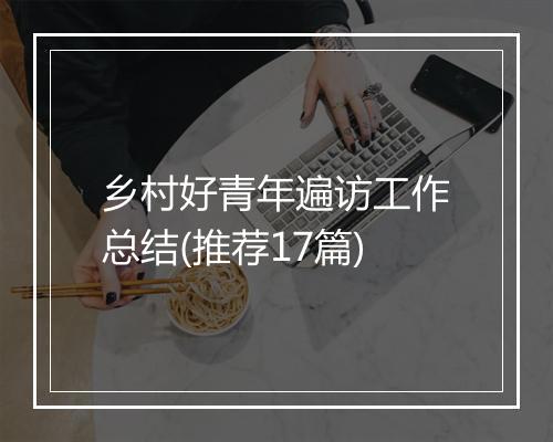 乡村好青年遍访工作总结(推荐17篇)