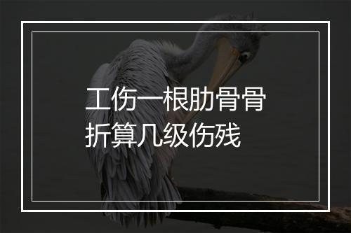 工伤一根肋骨骨折算几级伤残