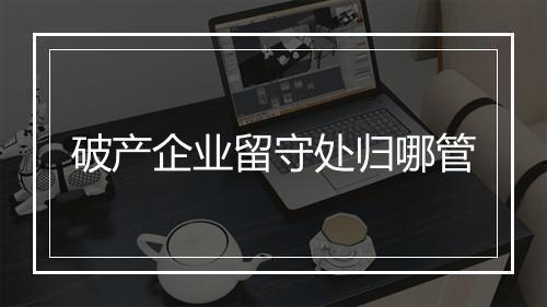 破产企业留守处归哪管