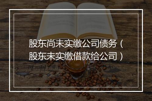 股东尚未实缴公司债务（股东未实缴借款给公司）