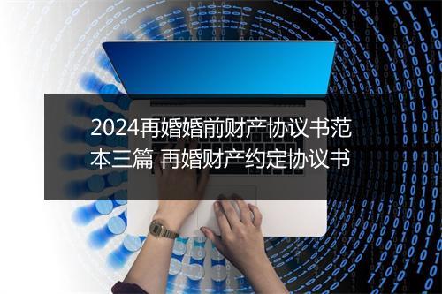 2024再婚婚前财产协议书范本三篇 再婚财产约定协议书