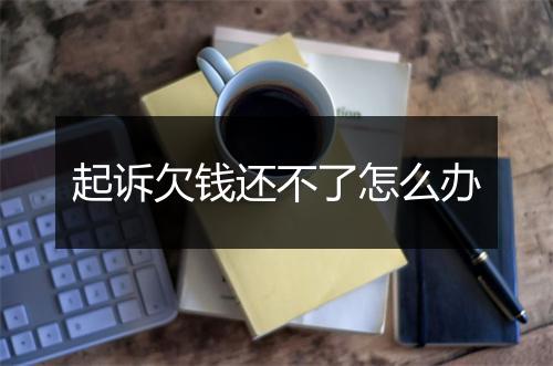 起诉欠钱还不了怎么办