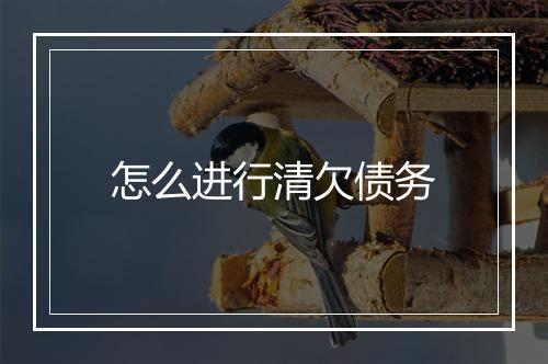 怎么进行清欠债务
