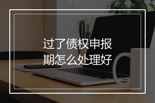 过了债权申报期怎么处理好