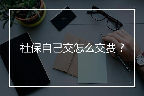 社保自己交怎么交费？