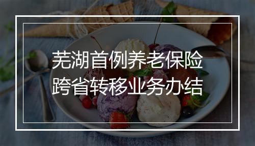 芜湖首例养老保险跨省转移业务办结
